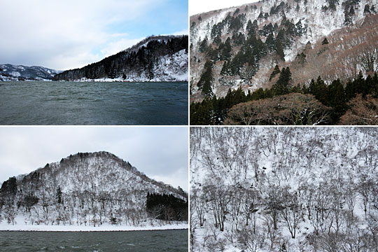 最上川舟下り雪景色