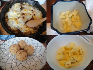 冷製ラタトゥユ仕立てグラタンとライスコロッケ