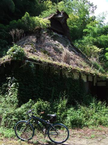月出集落藁葺屋根