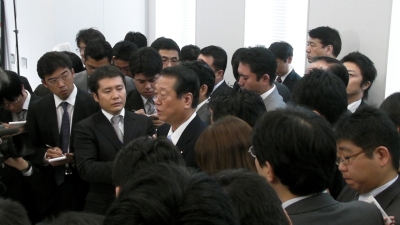 小沢一郎ぶら下がり