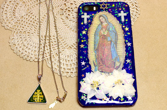 ビンテージ ネックレス お守り アクセサリー メキシカンジュエリー チャーム クロス カラバカ チェーンネックレス