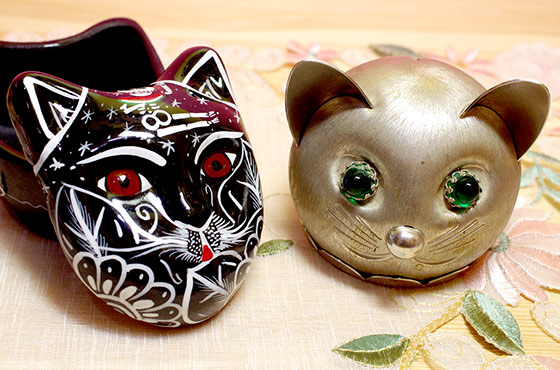メキシコ メキシカンスカル ガイコツ ネコ ねこ 猫 小物入れ 入れ物 インテリア エスニック