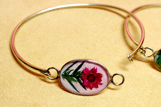 レトロ アクセサリー ブレスレット お花 生花 ハンドメイド 手作り メキシコ