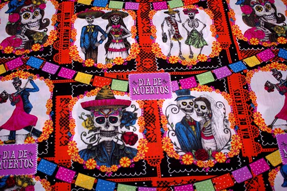 メキシコ メキシカンスカル ガイコツ カラベラ スカル 柄 生地 ファブリック キルト 布 ハギレ 手作り 素材 マテリアル ハンドメイド レジャーシート デコレーション パーティ飾り パーティグッズ