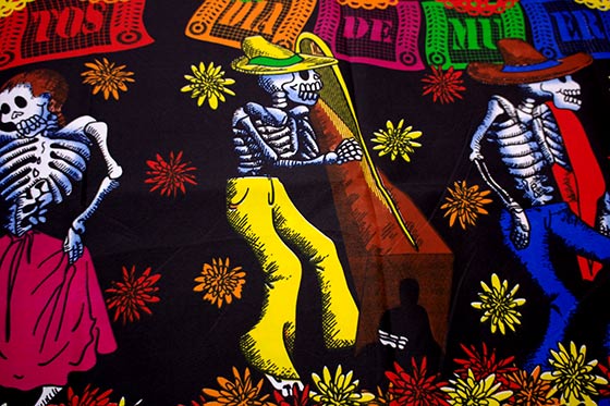 メキシコ メキシカンスカル ガイコツ カラベラ スカル 柄 生地 ファブリック キルト 布 ハギレ 手作り 素材 マテリアル ハンドメイド レジャーシート デコレーション パーティ飾り パーティグッズ