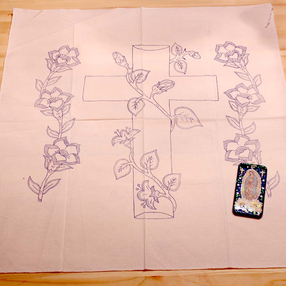 メキシコ 刺繍 刺繍用布 生地 ファブリック 手芸 手芸用品 ハンドメイド エスニック雑貨 エスニック刺繍