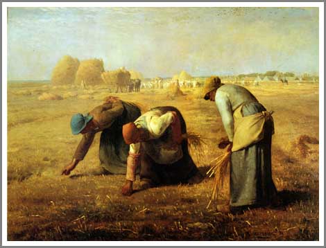 ミレー 絵画 落ち葉拾い アートパネル ミレー［世界の名画コレクション］『落穂拾い』複製画
