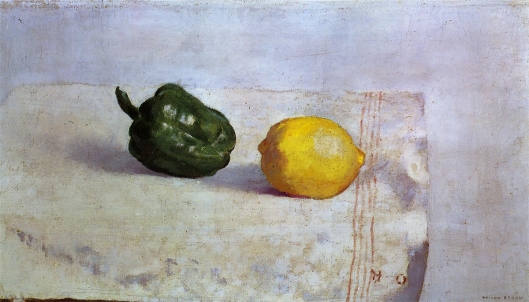 ルドン「ピーマンとレモン」の組み合わせが斬新 | アート名画館 公式ブログ
