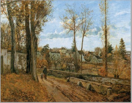 管43☆絵画☆カミーユピサロ☆ルーヴジェンヌへの道☆1872年作☆複製画☆F10 管43☆絵画☆カミーユピサロ☆ルーヴジェンヌへの道☆1872年