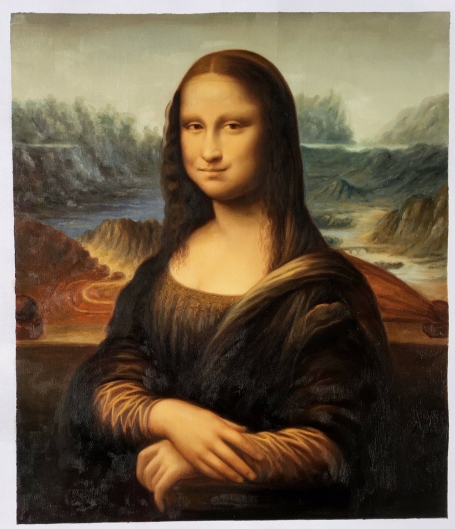 モナリザ 絵画 金色フレーム ルネサンス風（松方コレクション
