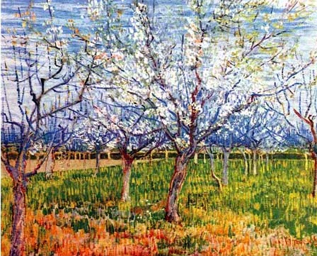 モネ　春の果樹園　複製　直筆タッチ 春の訪れが待ち遠しい絵画作品 | アート名画館 公式ブログ