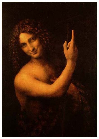 ダヴィンチ【洗礼者聖ヨハネ】 - 手描き 絵画（油絵複製画）販売の