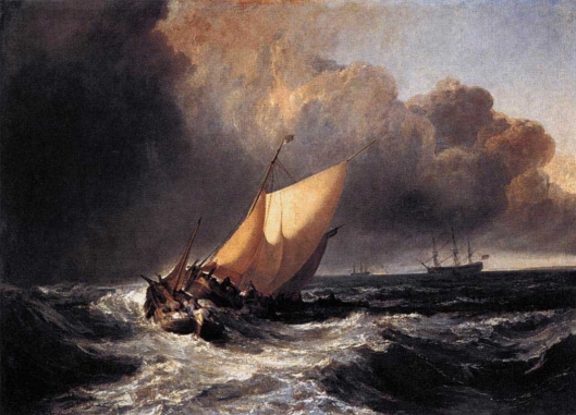 嵐の中のオランダ船