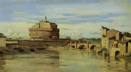 ローマのサン・タンジェロ城とテベレ川