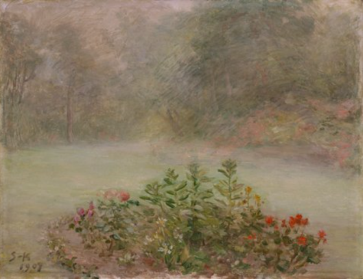 黒田清輝【菊】 高級画集画、状態良好、新品高級額装付、絵画 山本芳翠、黒田清輝、青木繁・・・明治以降の「日本洋画の美の