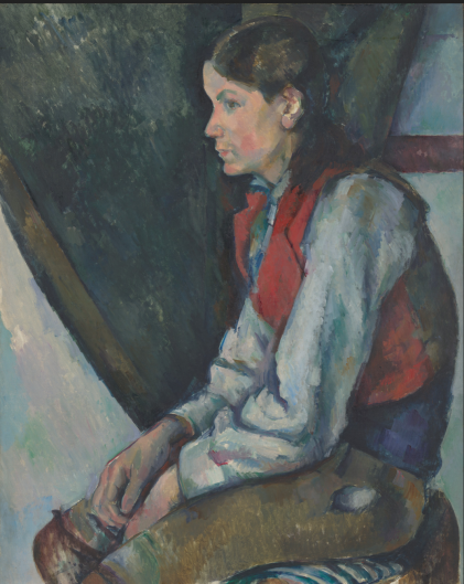 赤いベストを着た少年