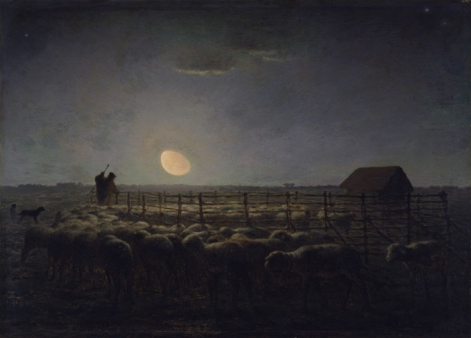 月明かりの羊小屋
