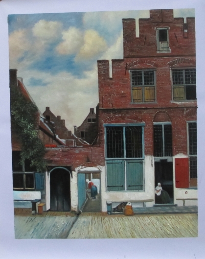 複製/不詳/山水人物図/工芸/布袋屋掛軸HE-796 アート名画館 作品制作