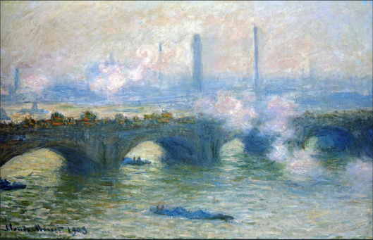ロンドン　テ-ムズ川風景画 テムズ川にかかるウォータールー橋は絵になります… | アート名画館