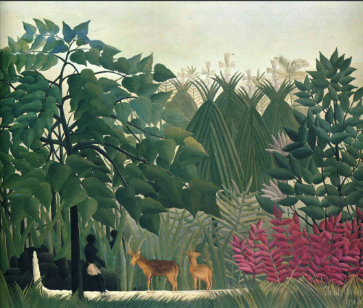 【複製画】ルソー「牝牛と牧人」風景画 油彩画 世界の名画 ルソー 牛のいる風景 ジクレーキャンバス複製画 豪華