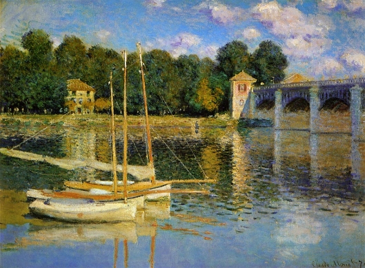 絵画 インテリア　絵　油絵　uF6-062803　風景 (橋のある風景） 橋のある景色。 | アート名画館 公式ブログ