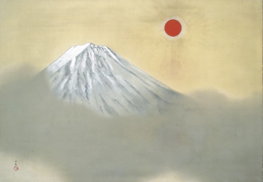 油絵(自作)：山と白日　天国へ続く道をイメージして描きました。世界で１枚の絵です 居串佳一「北京萬寿山佛香閣」油絵・F10号 絵画買取・販売の小竹美術
