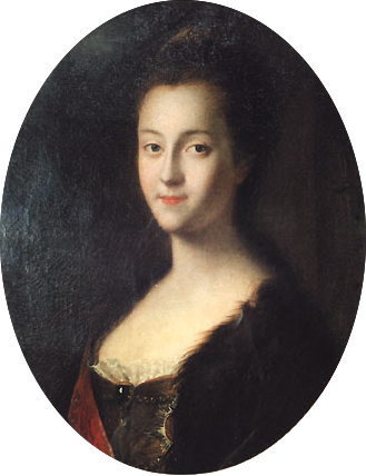 ルイ・カラヴァク【エカチェリーナ2世の肖像】 - 手描き 絵画（油絵