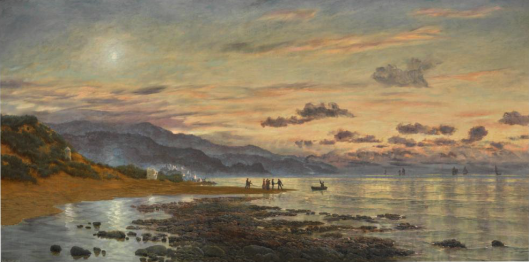 ジョン·ブレット 『ドーセットシャーの崖から見るイギリス海峡』複製画 ...