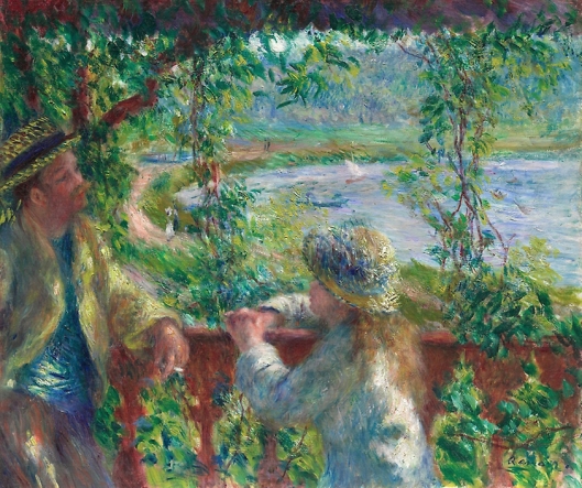 ルノワール　風景の中の三人　複製原画 翌日発送可能】 ルノワール風景の中の三人複製原画 絵画 - 絵画
