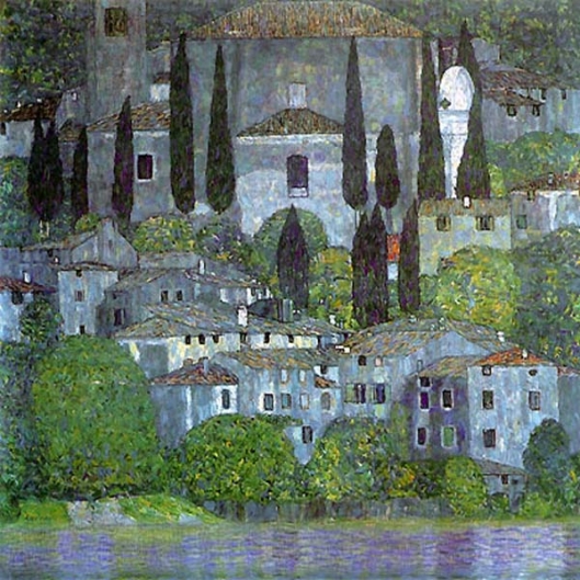 油絵原画　静物画　四号「パンとワインとクリムトの風景画」 油絵原画静物画四号「パンとワインとクリムトの風景画」