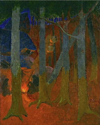 セリュジエ【森の中の焚火 】 - 手描き 絵画（油絵複製画）販売の