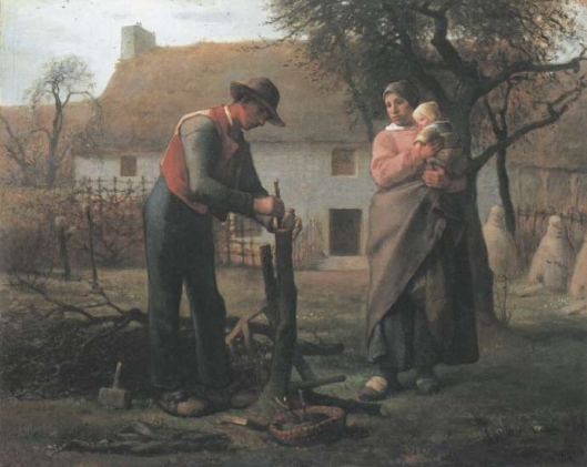 複製画 送料無料 絵画 油彩画 油絵 模写フランソワ・ミレー「鍬を持つ男」F15(65.2×53.0cm)プレゼント 贈り物 名画 オーダーメイド 額付き 直筆 手描き 油絵 複製画 フランソワ・ミレー「肥料をまく農夫