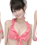【STYLE BEAUTY】DOT3点水着トリンプの(天使のブラ)シリーズの【エンジェルクリック】を取り入れバストを中央に寄せて、谷間を作るビキニです!