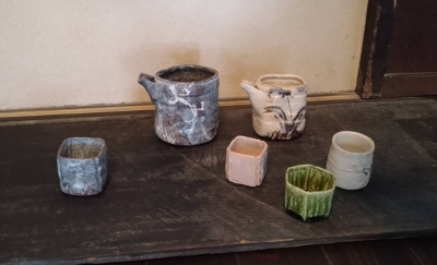 瀧川恵美子個展 | 古美術ささき 茶道具 建水 織部焼き 瀧川