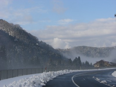 雪が美しい福井県池田町の山々