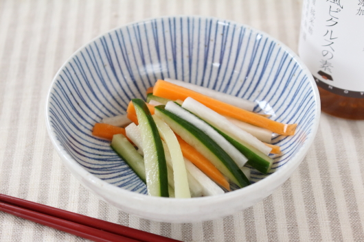 和風ピクルスの素で浸けた野菜