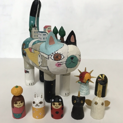 何か企みがある仔猫 ぬいぐるみ アーティスト ねこ 海外作家様