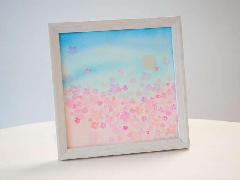 水彩画　小林冬青「かさご」　人事三杯酒 水彩画 小林冬青「かさご」 人事三杯酒 水彩画小林冬青「かさご