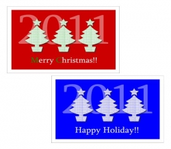 Xmasツリーのカードを作ろう