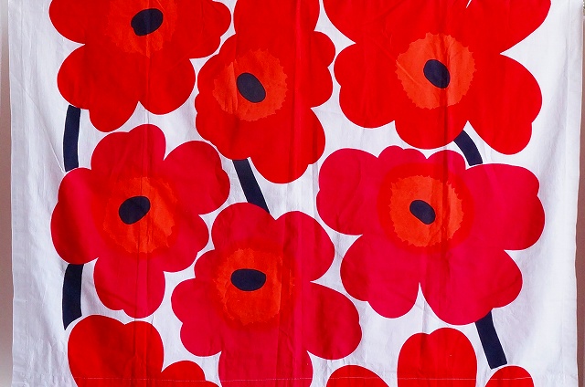 北欧雑貨/北欧/生地/布/ファブリック/雑貨/marimekko/マリメッコ/unikko/ウニッコ/廃盤/ヴィンテージ/キッチン/インテリア