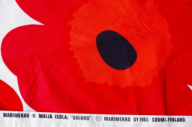 北欧雑貨/北欧/生地/布/ファブリック/雑貨/marimekko/マリメッコ/unikko/ウニッコ/廃盤/ヴィンテージ/キッチン/インテリア