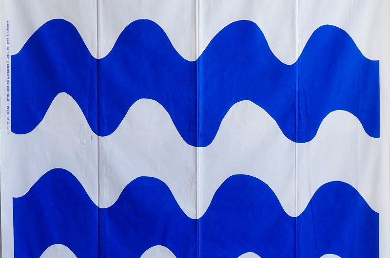 北欧雑貨/北欧生地/北欧/インテリア/生地/ファブリック/布/ヴィンテージ/marimekko/マリメッコ/lokki/マイヤイソラ/廃盤/キッチン/ブルー