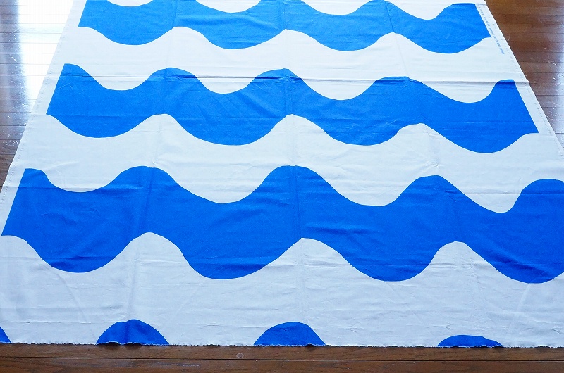北欧雑貨/北欧生地/北欧/インテリア/生地/ファブリック/布/ヴィンテージ/marimekko/マリメッコ/lokki/マイヤイソラ/廃盤/キッチン/ブルー