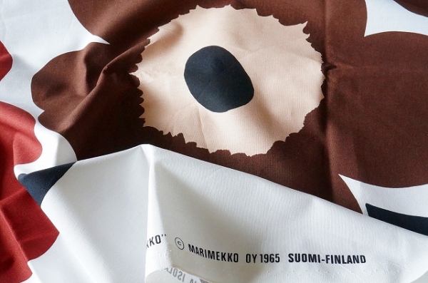 マリメッコ　marimekko ウニッコ　ブラウン　茶色 marimekko UNIKKO vintage Brown fabric | マリメッコ ウニッコ