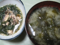まつぼデナベ・わかめ汁