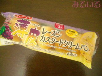 薄皮レーズンカスタードクリームパン食べました〜★|手作りアクセサリー工房みるいる