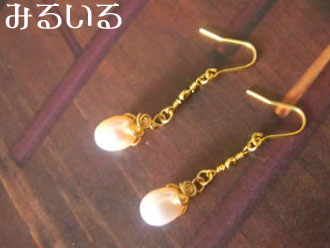 今日から6月♪6月の誕生石の1つ、可愛い淡水パールのピアス(イヤリング)|手作りアクセサリー工房みるいる