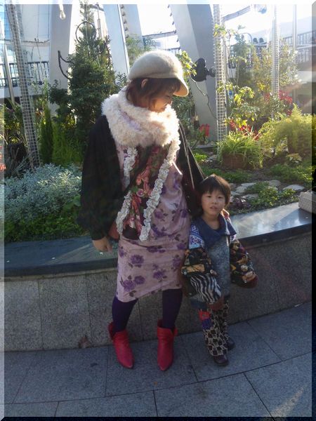 和柄レディース服・ドルマンスリーブワンピース