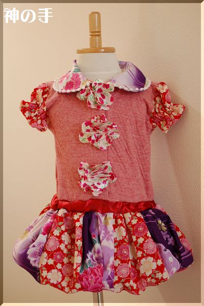 女の子ベビーに和柄ワンピース スパッツセット出産祝い 手作り子供服の通販店 神の手ショップブログ