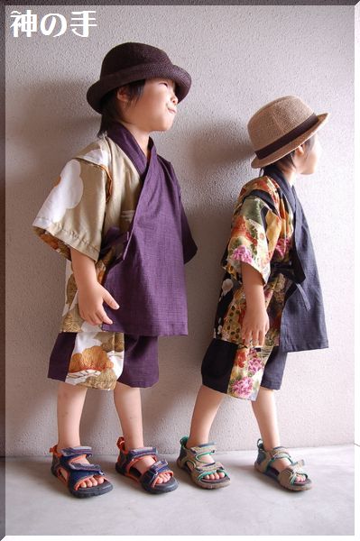 甚平手作り和柄キッズ